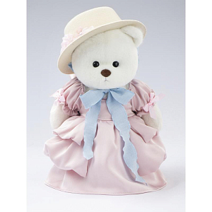 Медведь Lina TeddyTales "Сладкая парочка", M, в платье, белый, 30 см